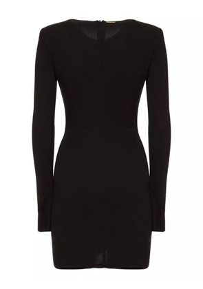 Just Cavalli long-sleeve draped dress - Black