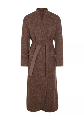 Brunello Cucinelli wool-blend single-breasted coat - Brown