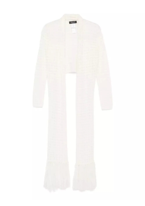 Fabiana Filippi fringe-detail open-front cardigan - White
