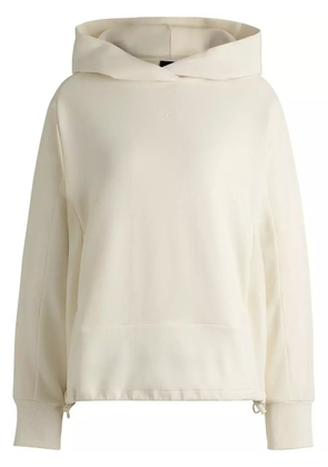 BOSS logo-embroidered hoodie - White