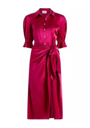 Cinq A Sept Fabbie twist-detail midi dress - Pink