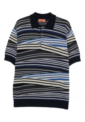Missoni striped zig-zag polo shirt - Black