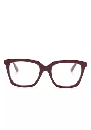 Alexander McQueen Eyewear square-frame glasses - Red