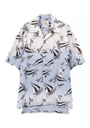 Maison MIHARA YASUHIRO graphic-print shirt - Blue