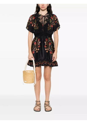 FARM Rio Berry Garden mini dress - Black