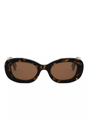 Bvlgari geometric-frame sunglasses - Brown