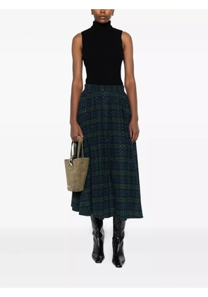 Maje plaid-check skirt - Blue