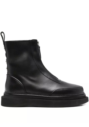 Toga Virilis zip-front embellished boots - Black