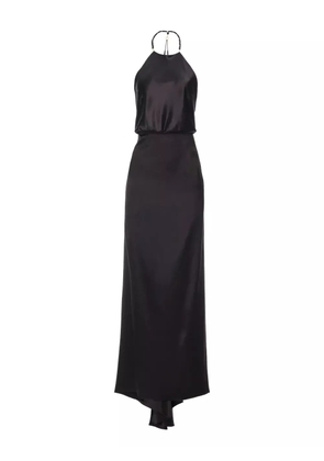 IL VOLO Jewel halterneck train dress - Black