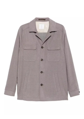 Eleventy button-fastening patch-pocket jacket - Brown