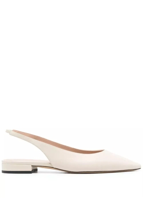 Scarosso pointed-toe slingback ballerina shoes - Neutrals