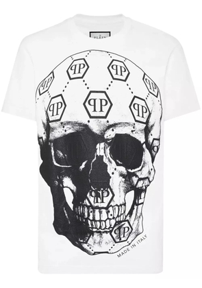 Philipp Plein skull-print round-neck T-shirt - White