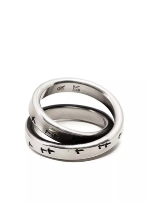 WERKSTATT:MÜNCHEN Bird Flight stacked-ring - Silver