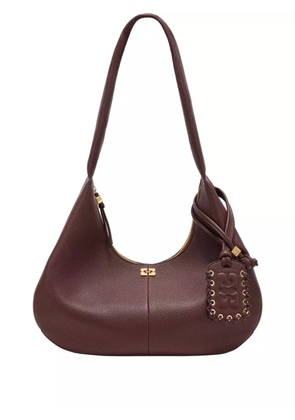 GANNI medium Hobo tote bag - Brown