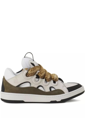 Lanvin Curb braided-lace sneakers - White