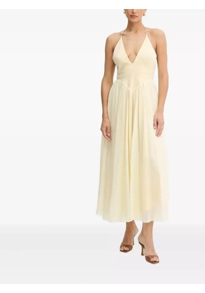 Bardot Arletha cross-back gathered maxi dress - Yellow