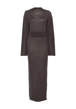 Rick Owens long-sleeve maxi dress - Brown