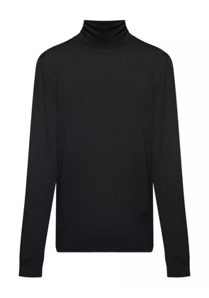 Dolce & Gabbana logo-detail turtleneck sweater - Black