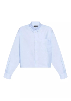A.P.C. button-up cropped shirt - Blue