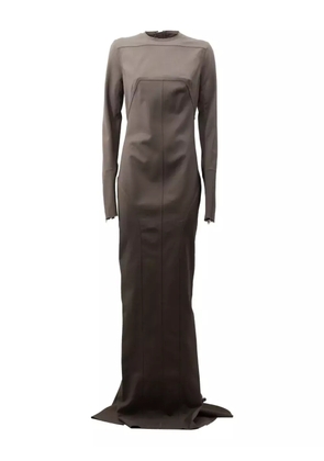 Rick Owens long-sleeve panelled maxi dress - Brown