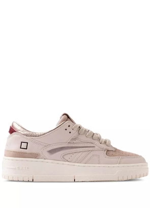 D.A.T.E. Torneo metallic-panel leather sneakers - Pink