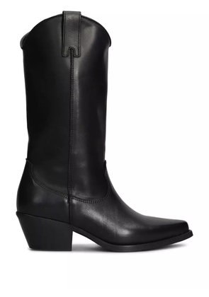 Metisse 55mm leather boots - Black