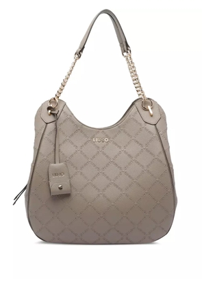 LIU JO logo-plaque chain shoulder bag - Grey