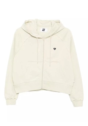 izzue distressed cotton hoodie - Neutrals