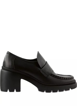 Hogl 50mm Bonnie chunky sole-penny loafers - Black