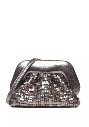 Themoirè woven metallic-effect mini bag - Silver