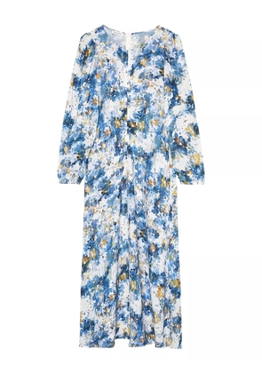 Marc O'Polo floral-print long-sleeve dress - Blue