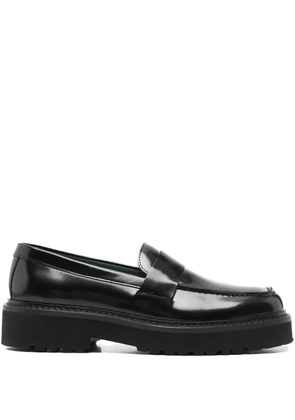VINNY'S strap leather loafers - Black
