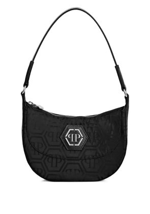 Philipp Plein monogram-jacquard shoulder bag - Black