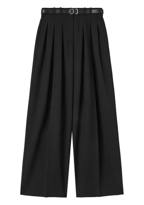 Jil Sander belted wool palazzo pants - Black