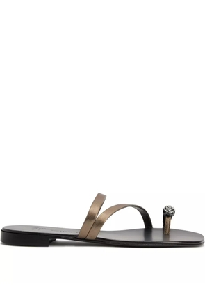 Giuseppe Zanotti Febe crystal-embellished leather sandals - Silver