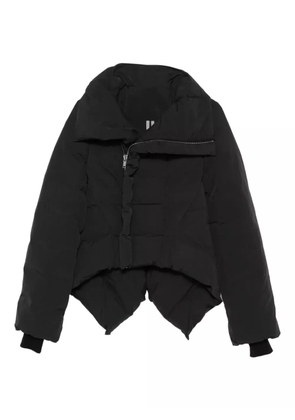 Rick Owens asymmetrical quilted jacket - Black