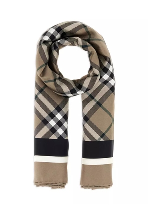 Burberry Vintage Check-pattern silk scarf - Brown