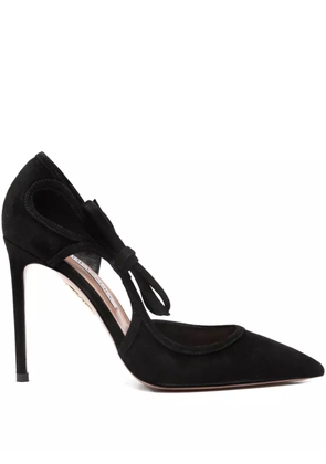 Aquazzura 105mm Bow Tie pointed-toe pumps - Black