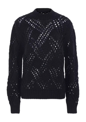 Jil Sander geometric-pattern knit sweater - Black