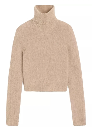 AMI Paris brushed-effect roll-neck jumper - Neutrals