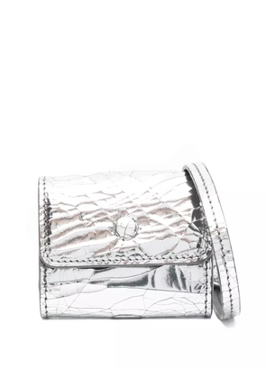 Maison Margiela metallic cracked-effect AirPods case - Silver