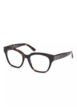 GUESS EYEWEAR geometric-frame glasses - Brown