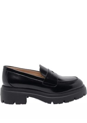 Stuart Weitzman penny-slot platform loafers - Black