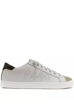 P448 John perforated seude-panel sneakers - White