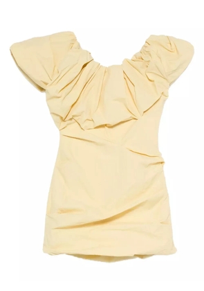 Paris Georgia Rio puff-sleeve mini dress - Yellow
