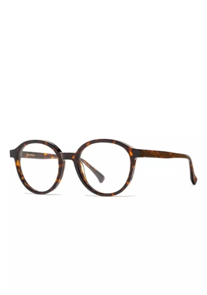 Xavier Garcia Design round-frame tortoiseshell glasses - Brown