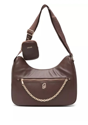 LIU JO medium chain-embellished shoulder bag - Brown