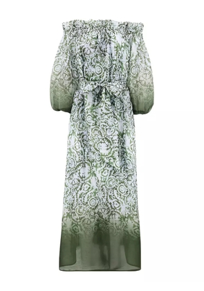 Christy Lynn Shelby off-shoulder maxi dress - Green