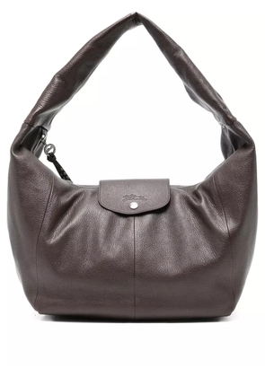 Longchamp large Le Pliage Xtra leather shoulder bag - Brown