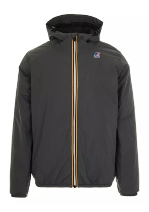K-Way logo-print jacket - Black